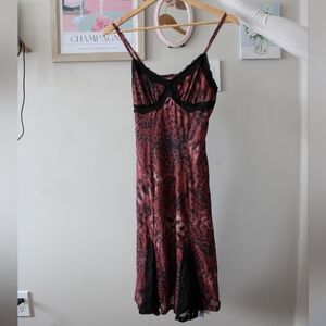 Cider Mesh Lace Trim Ruffle Dress